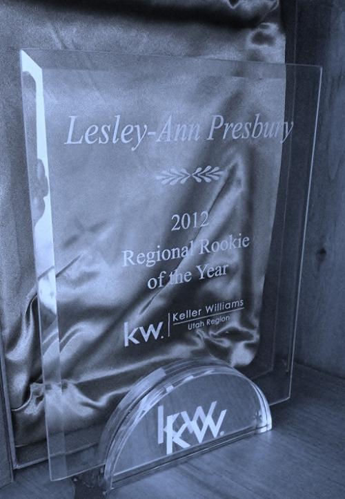Awarded ROOKIE OF THE YEAR for Keller Williams Regional