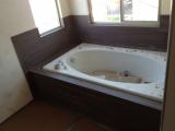 Floor covering for  master bath in preparation for paint spraying