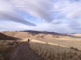 Beth and I  on a Bike Ride with Dogs