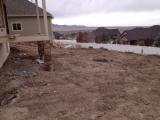 rough grading on back yard