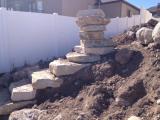 Steps at back right of garden