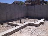Plumbing Pipes Installed - Viewed from back to front