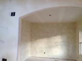 Texture plaster in music room