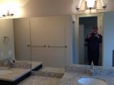 Master bath completed -Steve taking the photo