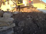 Steps at back right of garden