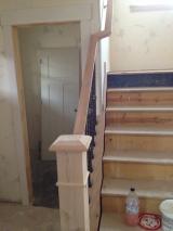 Staircase banister in place