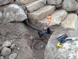 Water pipes for vegetable patch