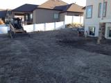 Rough grading the back yard