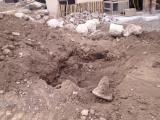 Digging hole for water feature