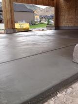 Garage floor viewed from back door